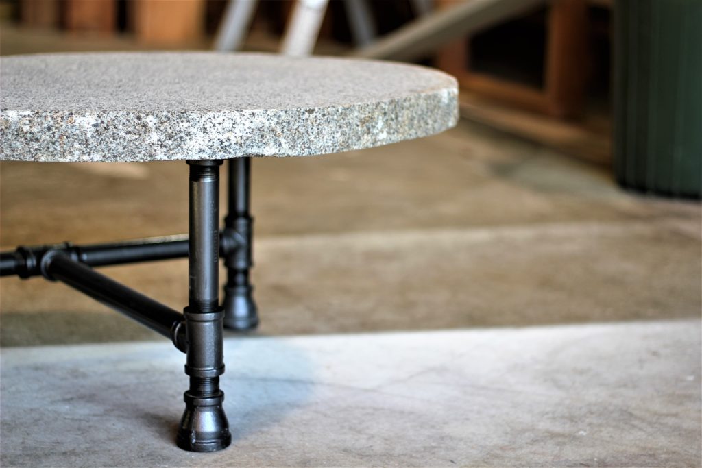 Natural Granite Slab Table - Zumkeller Woodshop